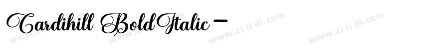 Cardihill BoldItalic字体转换